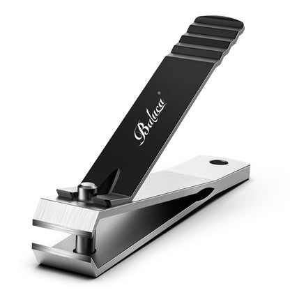 Heavy Duty Straight Blade Nail Clippers for Thick Toenails, Professional Stainless Steel Fingernail Toenail Clippers Trimmers - Thick Wide Jaw Toe Nail Clippings for Seniors, Men & Women - Silver
