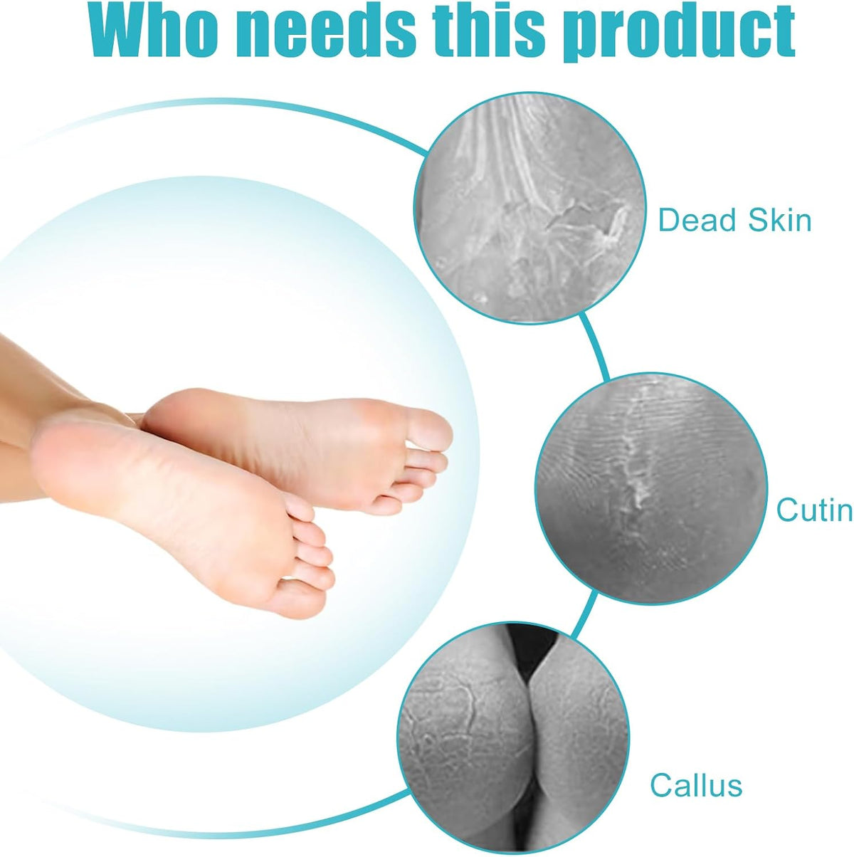 Foot File Callus Remover-2 Pcs 4 in 1 Foot Scrubber Dead Skin Remover for Feet,Pumice Stone, Foot Rasp and Sand Paper for Home Foot Care,Foot Brush for Shower (Grey Pedicure Foot File)