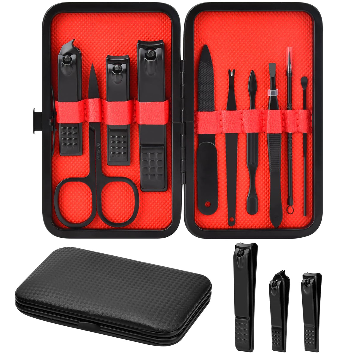 Manicure Set Gifts for Men Stainless Steel Nail Clippers Set Kit Care Tools