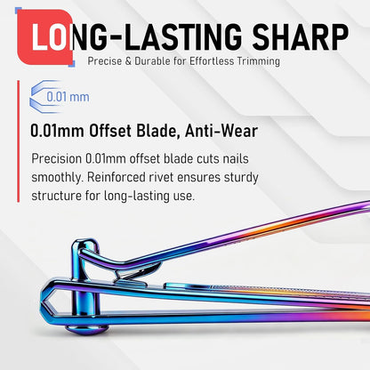 FiriKer Nail Clippers with Nail File, Fingernail Clipper, Toe Nail Clippers