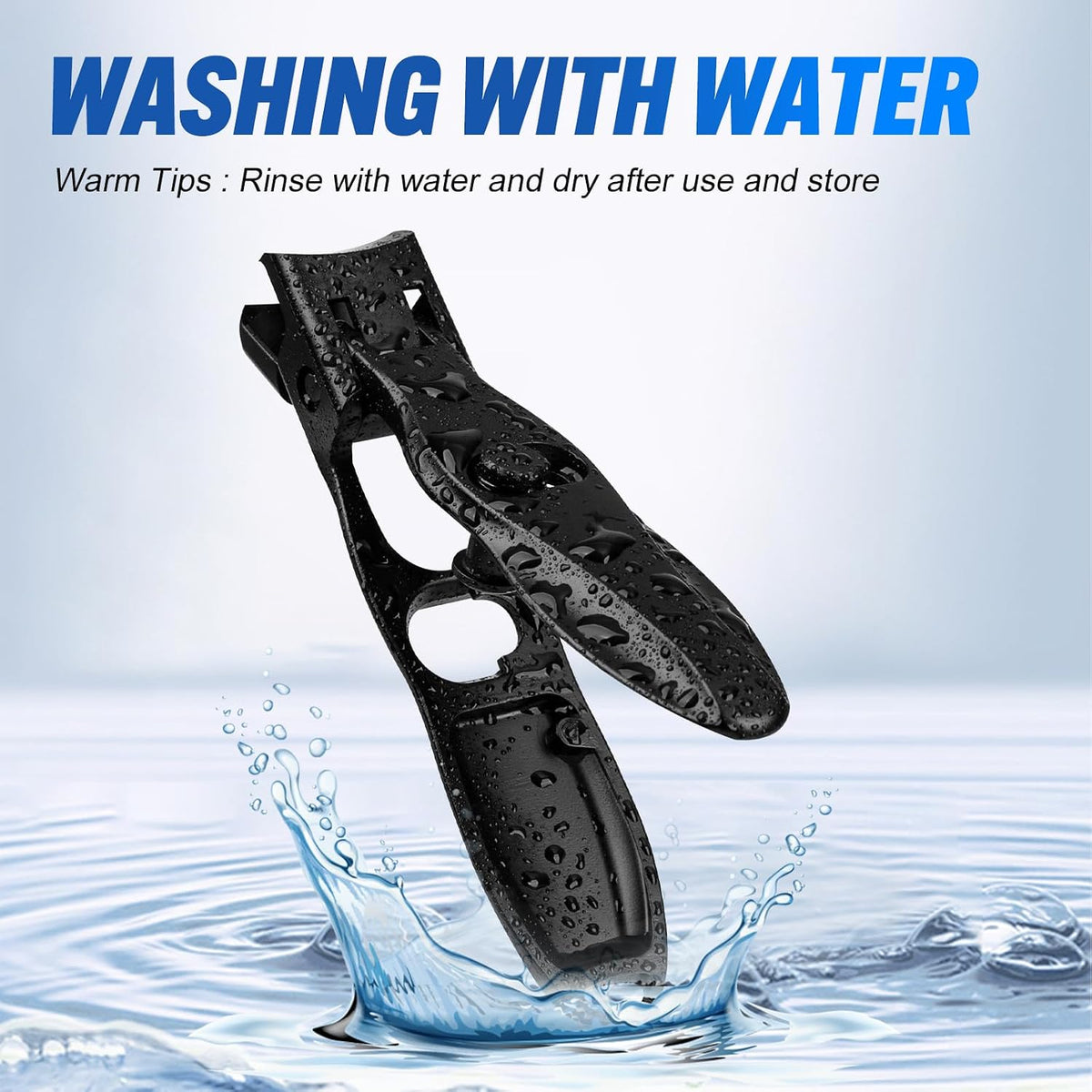 Wide Jaw Nail Clippers, Stainless Steel, Professional Fingernail Clipper