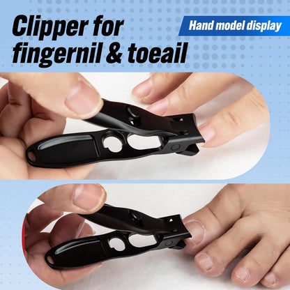 Wide Jaw Nail Clippers, Stainless Steel, Professional Fingernail Clipper