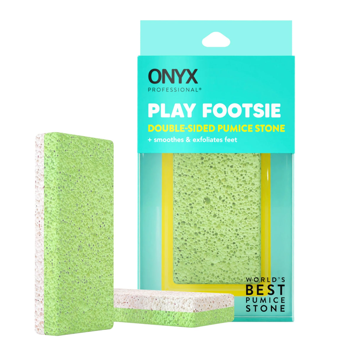 Onyx Professional Double Sided Pumice Stone for Feet, 2 pk - 100% Siliglass