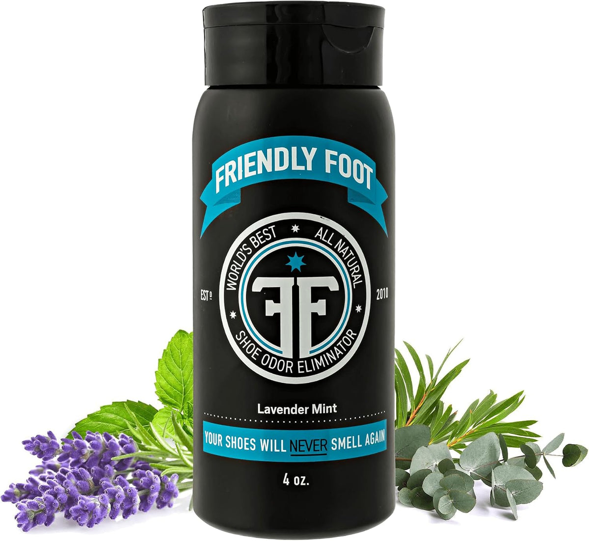 Powder - Natural Foot and Shoe Deodorizer Powder Extra Strength - Travel Size Shoe Freshener & Foot Deodorant for Smelly & Sweaty Feet - Lavender and Mint Scented Shoe Odor Eliminator