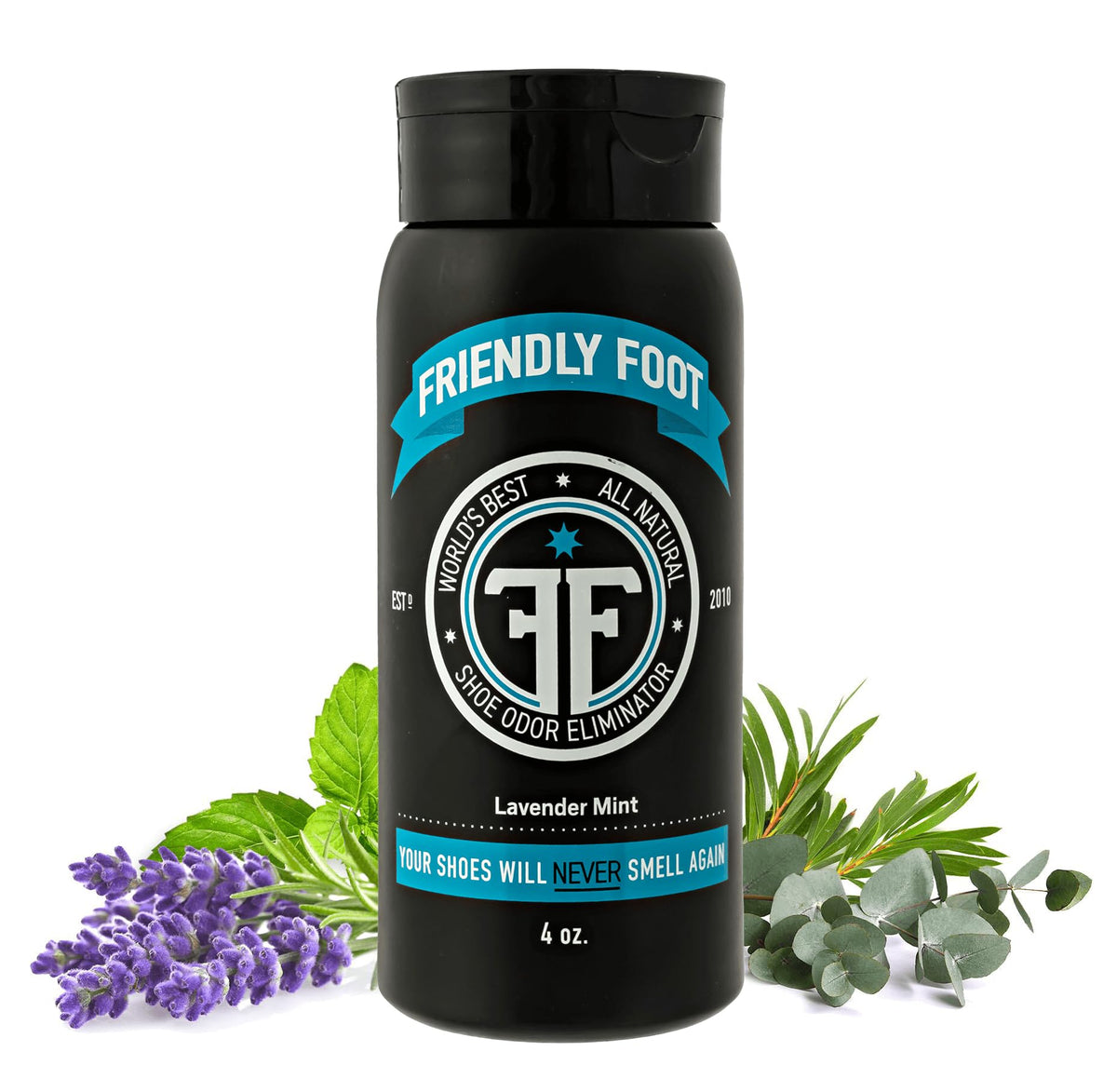 Powder - Natural Foot and Shoe Deodorizer Powder Extra Strength - Travel Size Shoe Freshener & Foot Deodorant for Smelly & Sweaty Feet - Lavender and Mint Scented Shoe Odor Eliminator