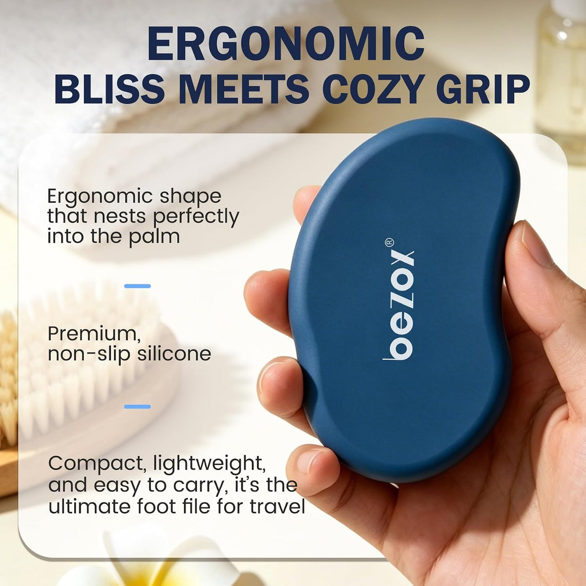 BEZOX Glass Foot Scrubber