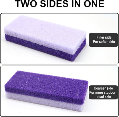 Foot Pumice Stone 2 Pack Pedicure Stone for Feet (Purple)