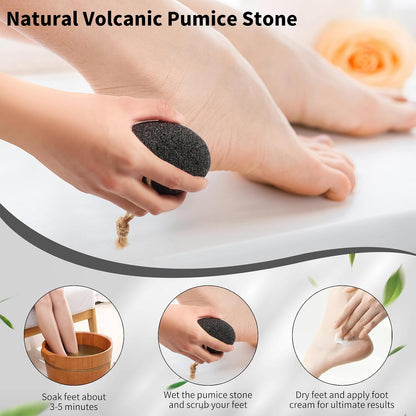 4 PCS Natural Volcanic Pumice Stone for Feet to Remove Dead Skin