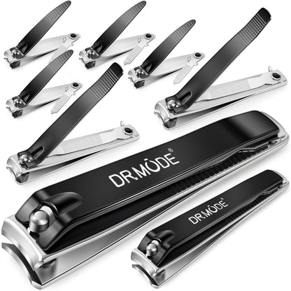 DRMODE Finger Nail Clippers Adult, 8 Pack for Men Women