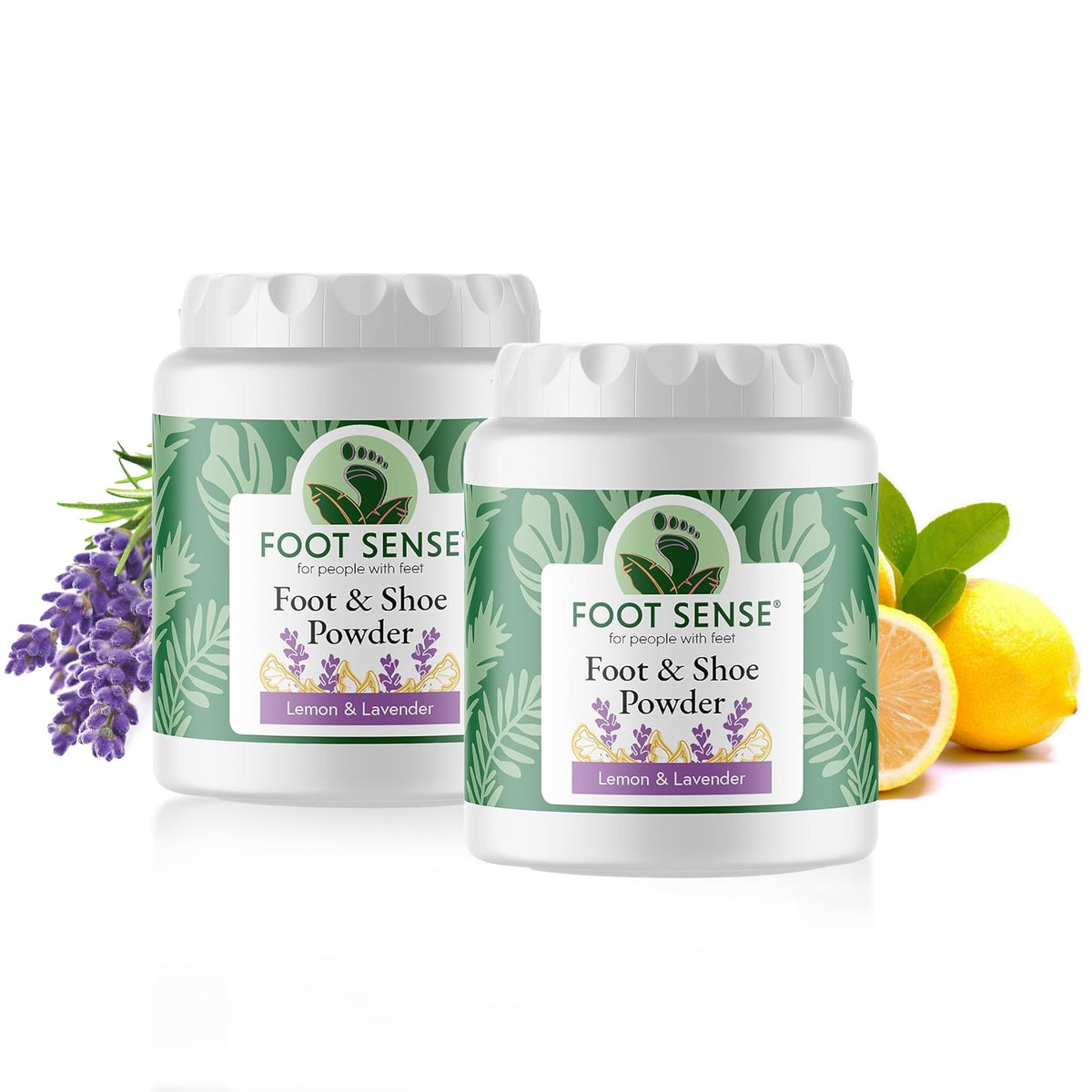 FOOT SENSE All Natural Foot & Shoe Powder, Foot Odor Eliminator for Long-Lasting Odor Control Lasts up to 6 Months, Deodorizes, Safe for Men, Women, Kids, Athletes, 100g
