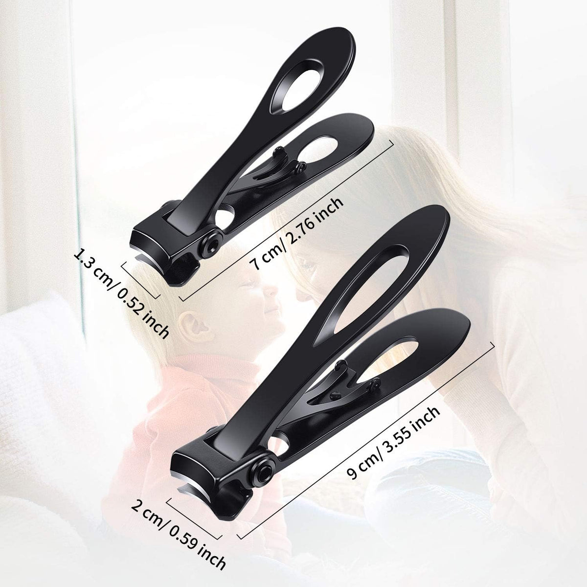 Mudder 2 Pieces Thick Nail Clippers for Tough Toenails Fingernails