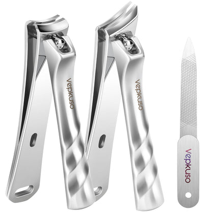 Nail Clippers for Seniors, Heavy Duty Stainless Steel Nail Clipper for Ingrown Toenails, Wide Opening Sharp Blade for Men, Women, Travel & Home Use
