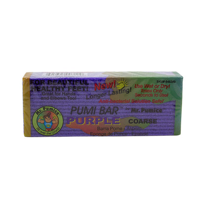 Mr. Pumice Purple PUMI Bar - Extra-Coarse, Pumice Stone for Feet Callus Remover, Pedicure Tools for Feet, Foot Scrubber for Dead Skin Remover, Foot Care, 6 Pack
