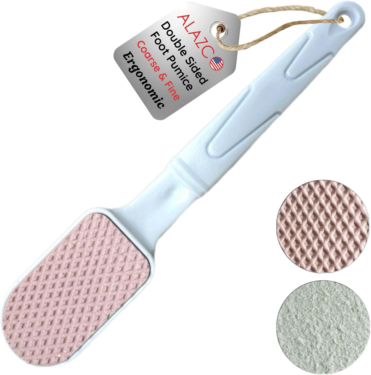 Double-Sided Pumice Stone & Foot File Rasp Heels Scraper Scrubber Cracked Feet Instant Exfoliator Buffer Dead Hard Skin Callus Remover – Elbows Hand Feet Pedicure Tool Corn Softener Sole Smoother