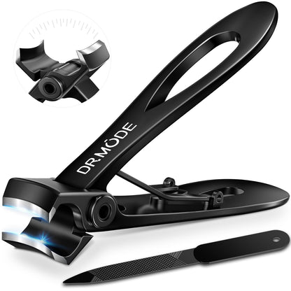 DRMODE Toenail Clippers for Seniors Thick Toenails, Angled Head Wide Jaw
