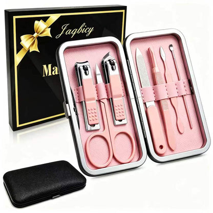 Stocking Stuffers Gift for Dad Men, Manicure Set Nail Clippers Grooming Kit with Travel Case, Personal Care Tools Birthday Gifts for Men Women
