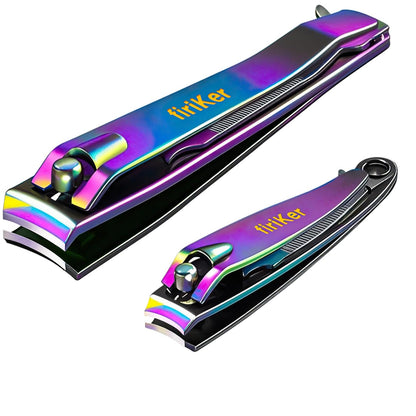 FiriKer Nail Clippers with Nail File, Fingernail Clipper, Toe Nail Clippers