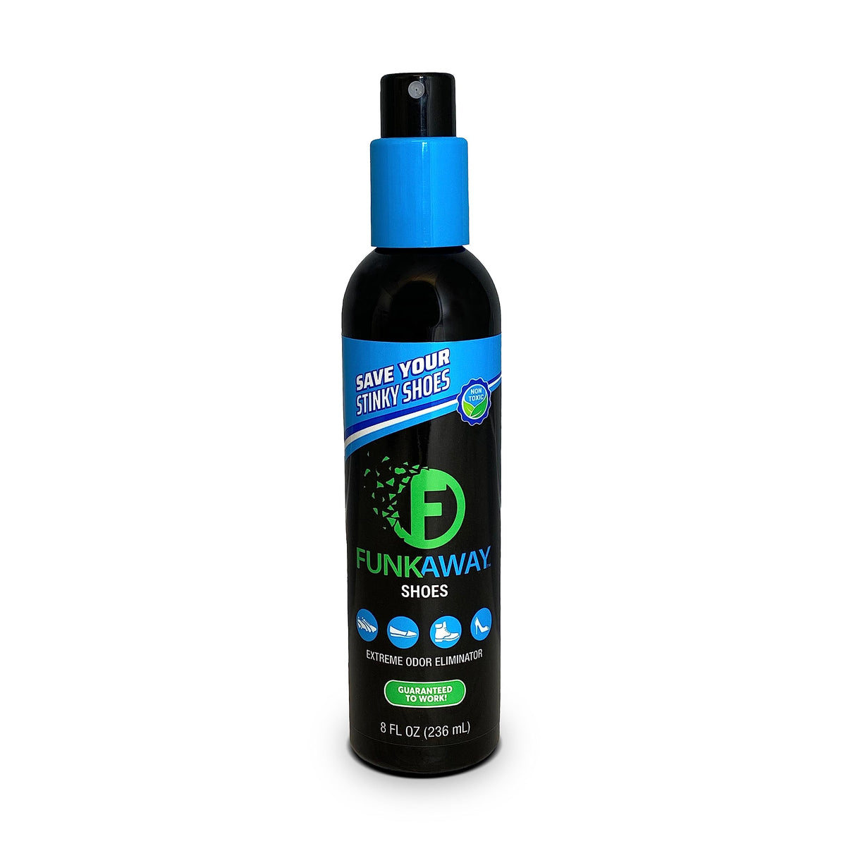 FunkAway Aerosol Spray, 8 oz., Extreme Odor Eliminator Spray, Ideal for Shoe Smells, Pet Odors and Bulky Stuff that Won't Fit in the Wash; Attacks Musty Odors at the Source