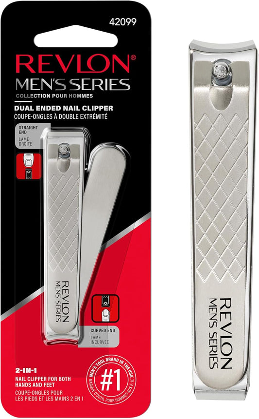 Revlon Men's Series Dual-Ended Nail Clipper, 1 Count