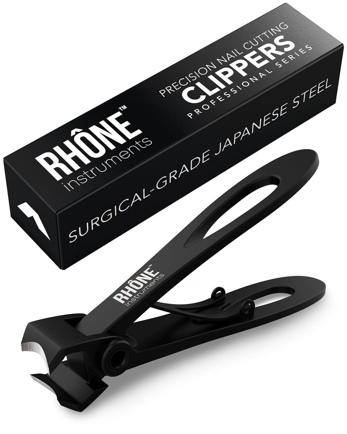 Nail Clippers - 420J2 Surgical Grade Japanese Steel, Extra Wide Jaw, Cuts Thick Nails, Professional Sharp Curved Fingernail and Toenail Clipper for Manicure & Pedicure