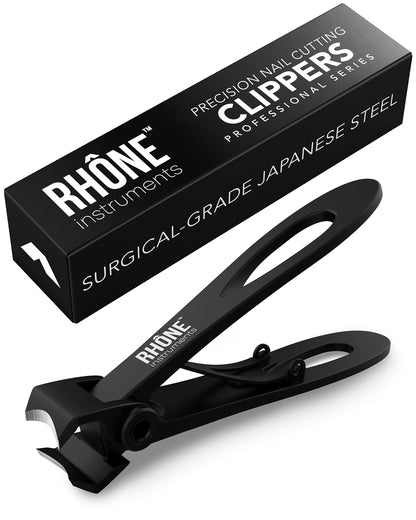 Nail Clippers - 420J2 Surgical Grade Japanese Steel, Extra Wide Jaw, Cuts Thick Nails, Professional Sharp Curved Fingernail and Toenail Clipper for Manicure & Pedicure