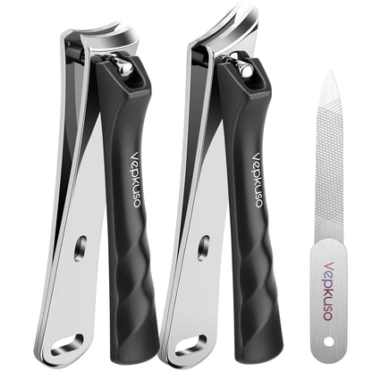 Nail Clippers for Seniors, Heavy Duty Stainless Steel Nail Clipper for Ingrown Toenails, Wide Opening Sharp Blade for Men, Women, Travel & Home Use