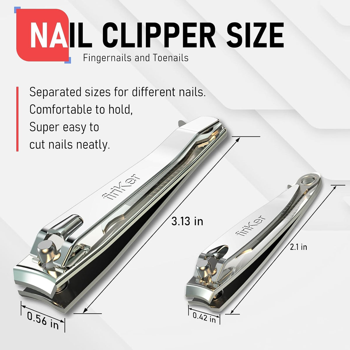 FiriKer Nail Clippers with Nail File, Fingernail Clipper, Toe Nail Clippers