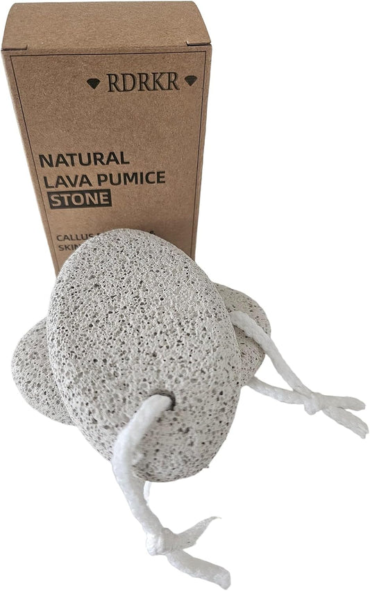 2PCS Natural Pumice Stone for Feet – Lava Foot File Callus Remover for Hard Skin, Cracked Heels & Dead Skin Exfoliation Tool