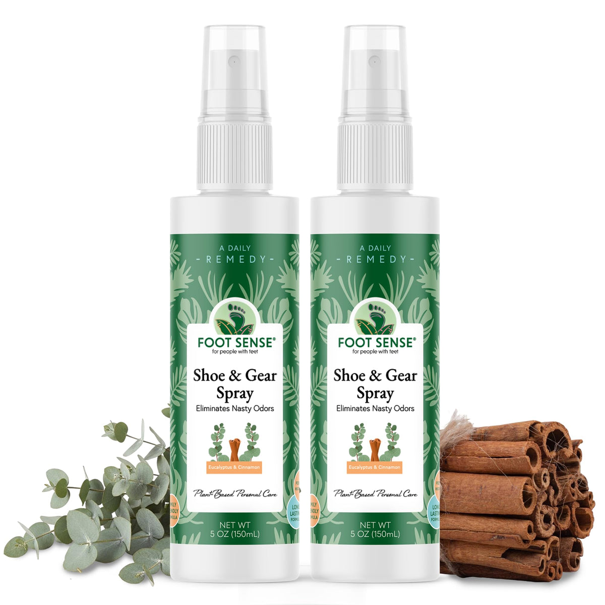 Foot Sense – Shoe Deodorizer & Foot Spray – Natural Foot & Shoe Odor Eliminator for Smelly Feet, Shoes & Sports Gear, Long-Lasting Refreshener for Adults & Kids – 5oz