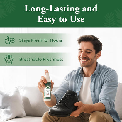 Foot Sense – Shoe Deodorizer & Foot Spray – Natural Foot & Shoe Odor Eliminator for Smelly Feet, Shoes & Sports Gear, Long-Lasting Refreshener for Adults & Kids – 5oz