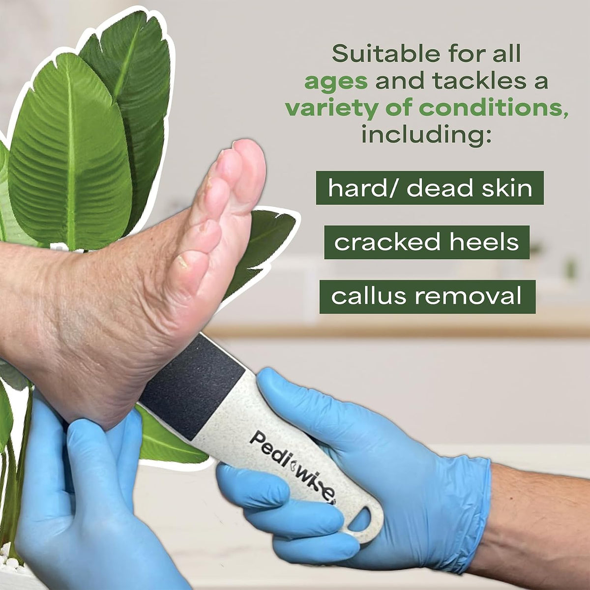Pumice Stone for feet Extra Large Foot File & Callus Remover for Cracked Heels Double Sided Pedicure Tool for Dead Skin Podiatrist Recommended