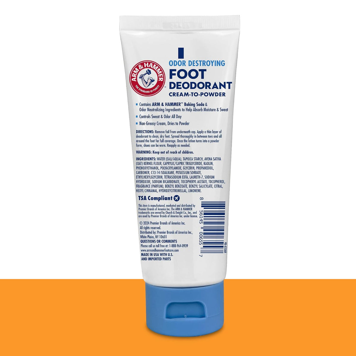 Arm & Hammer Cream to Powder Foot Deodorant, Sweat & Odor Control