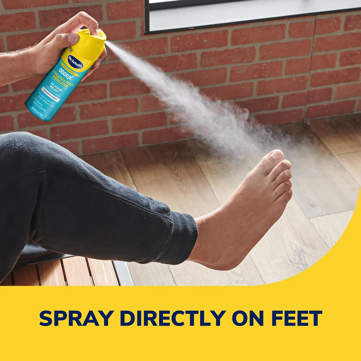 Dr. Scholl's ODOR-X ATHLETE'S FOOT MEDICATED LIQUID SPRAY, 5.3 Oz // 24-Hour Relief of Itching & Burning, Instantly Cools, Cures & Prevents Most Athlete's Foot, Destroys Odors Instantly