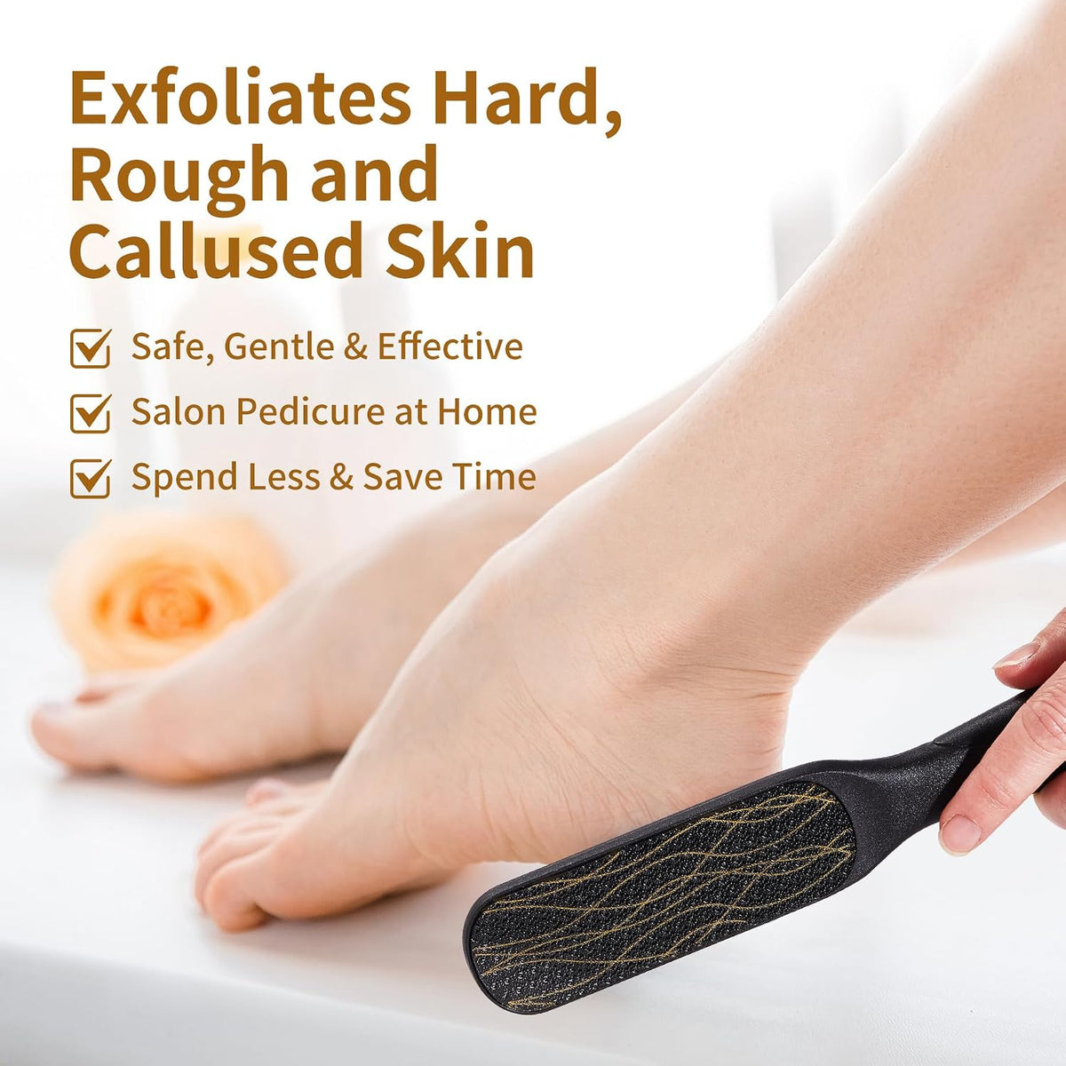Nano Glass Foot File, Double-Sided Foot Callus Remover for Cracked Heels
