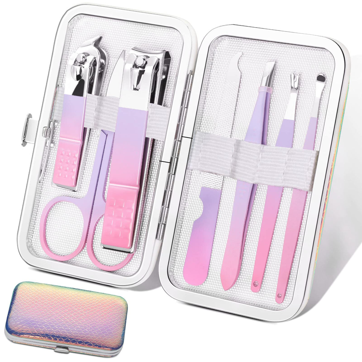Aceoce Manicure Set Nail Clippers Set Gifts for Men Manicure Pedicure Kit