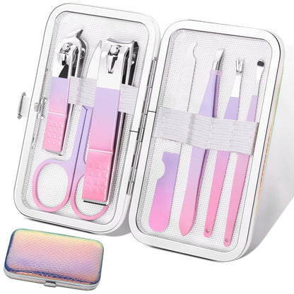 Aceoce Manicure Set Nail Clippers Set Gifts for Men Manicure Pedicure Kit