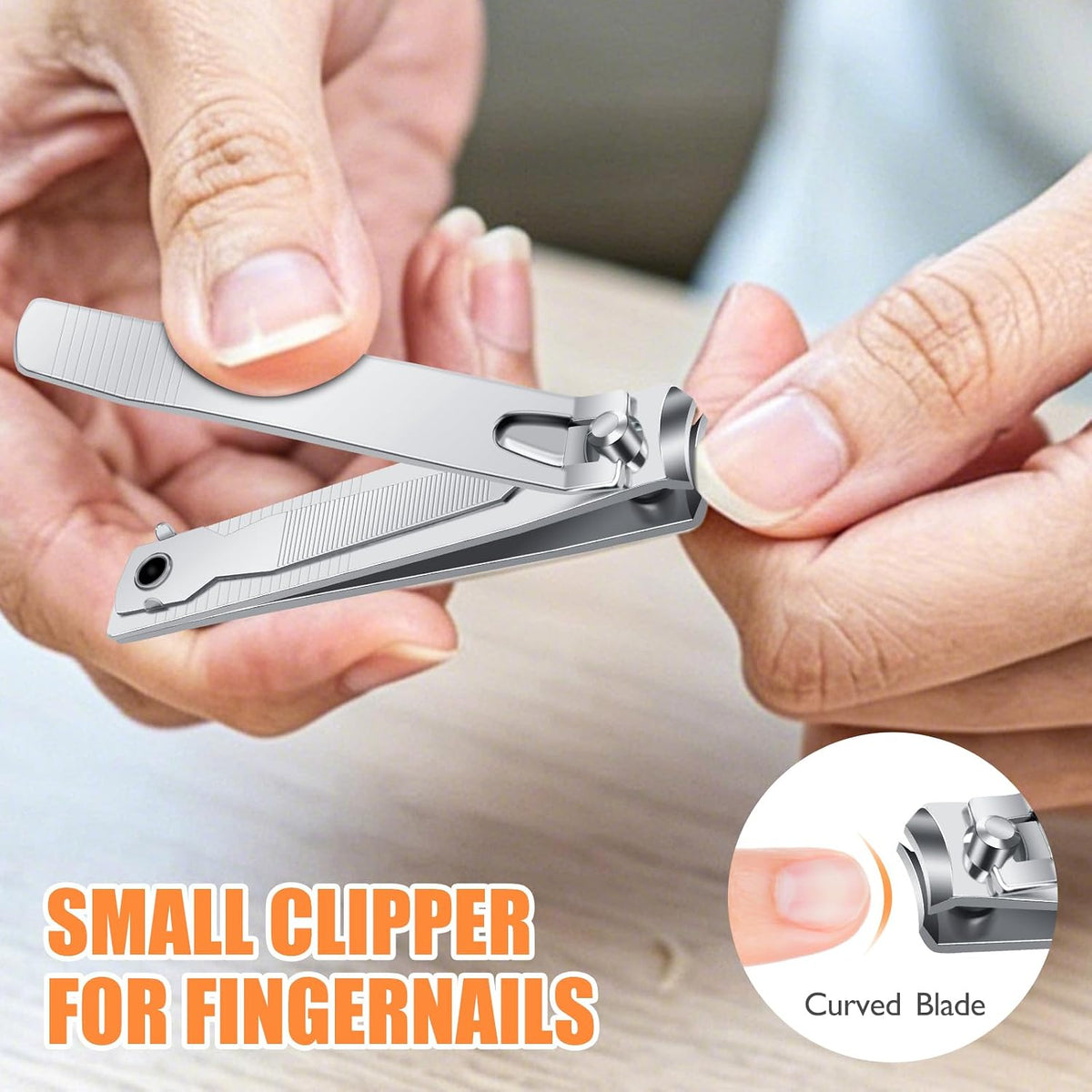 DRMODE Finger Nail Clippers Adult, 8 Pack for Men Women