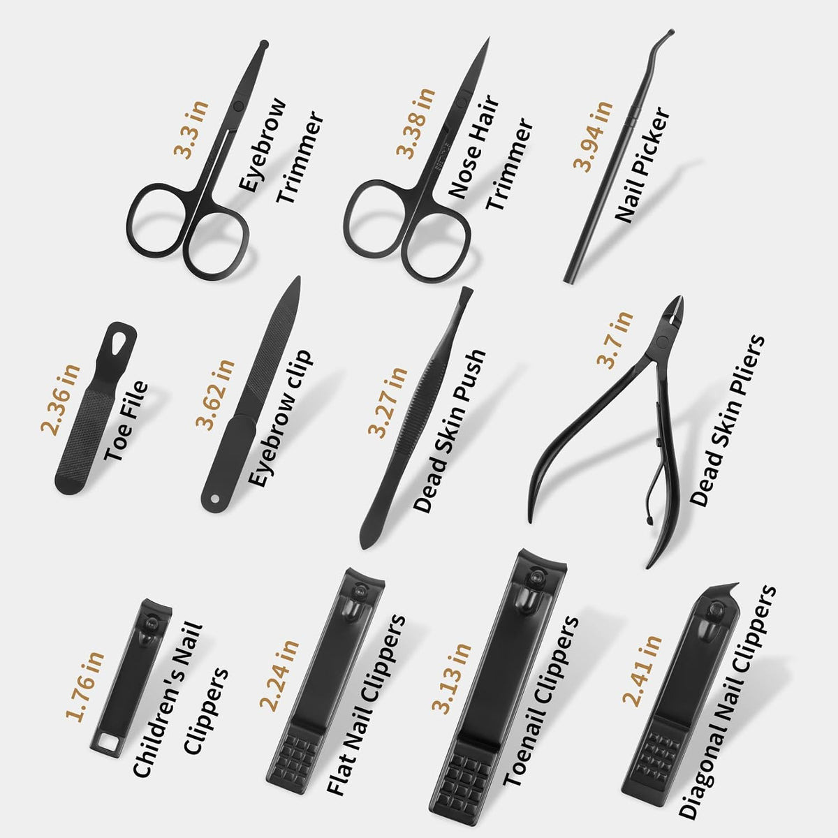 MINKINH Nail Clippers Set Manicure Pedicure Kit, 26-Piece Stainless Steel