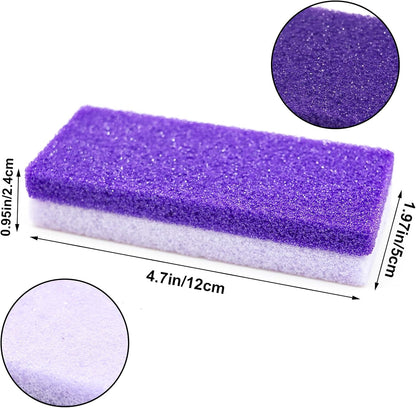 Foot Pumice Stone 2 Pack Pedicure Stone for Feet (Purple)