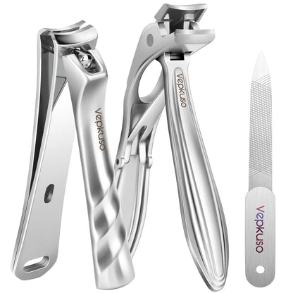 Nail Clippers for Seniors, Heavy Duty Stainless Steel Nail Clipper for Ingrown Toenails, Wide Opening Sharp Blade for Men, Women, Travel & Home Use