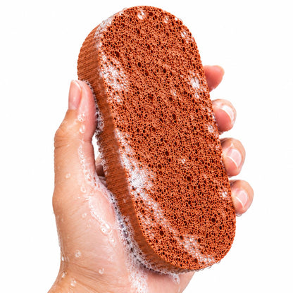 BEAUTICONE 100% Natural Terracotta Pumice Stone for Feet - Durable Callus Remover for Cracked Heels & Dead Skin - Dual Sided Foot Scrubber Pedicure Tool for Foot Care, Foot Exfoliator