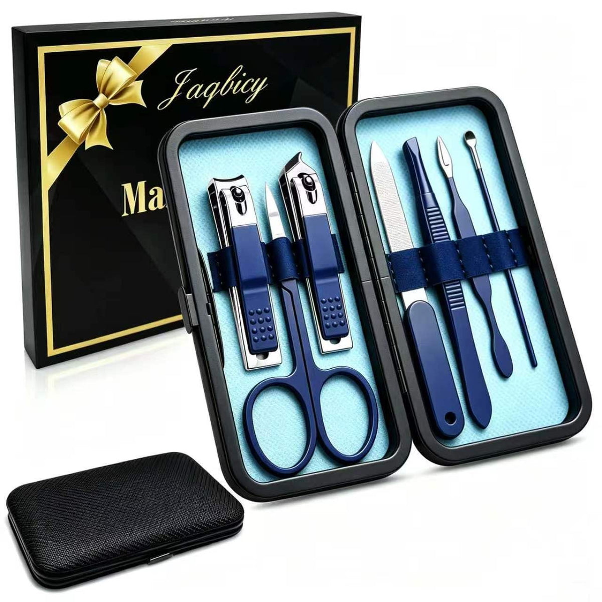 Stocking Stuffers Gift for Dad Men, Manicure Set Nail Clippers Grooming Kit with Travel Case, Personal Care Tools Birthday Gifts for Men Women