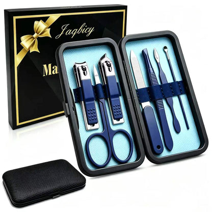 Stocking Stuffers Gift for Dad Men, Manicure Set Nail Clippers Grooming Kit with Travel Case, Personal Care Tools Birthday Gifts for Men Women