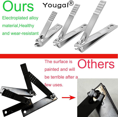 Yougai Manicure Set 18Pcs Stainless Steel Nail Clippers Set with Case Black