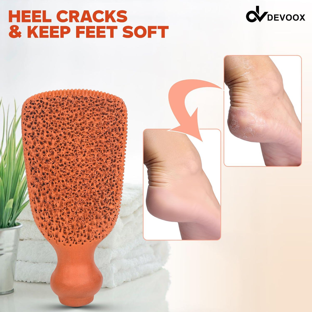 Pumice Stone Natural for Shower Dual Sided Foot Exfoliator, Foot Scrubber for Dead Skin, Callus Remover for Feet, Hard Skin Remover, Pedicure Tool for Men & Women