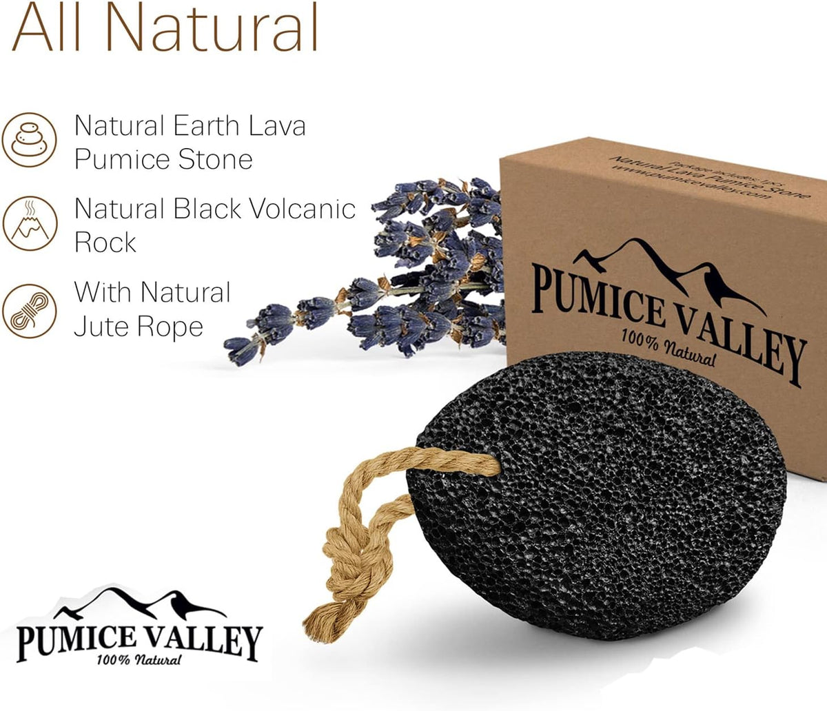 Pumice Stone for Feet - Natural Foot Scrubber for Dead Skin Callus Removal