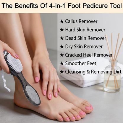 Foot Brush and Pumice Stone for Feet Scrub Callus Remover Pedicure Tools