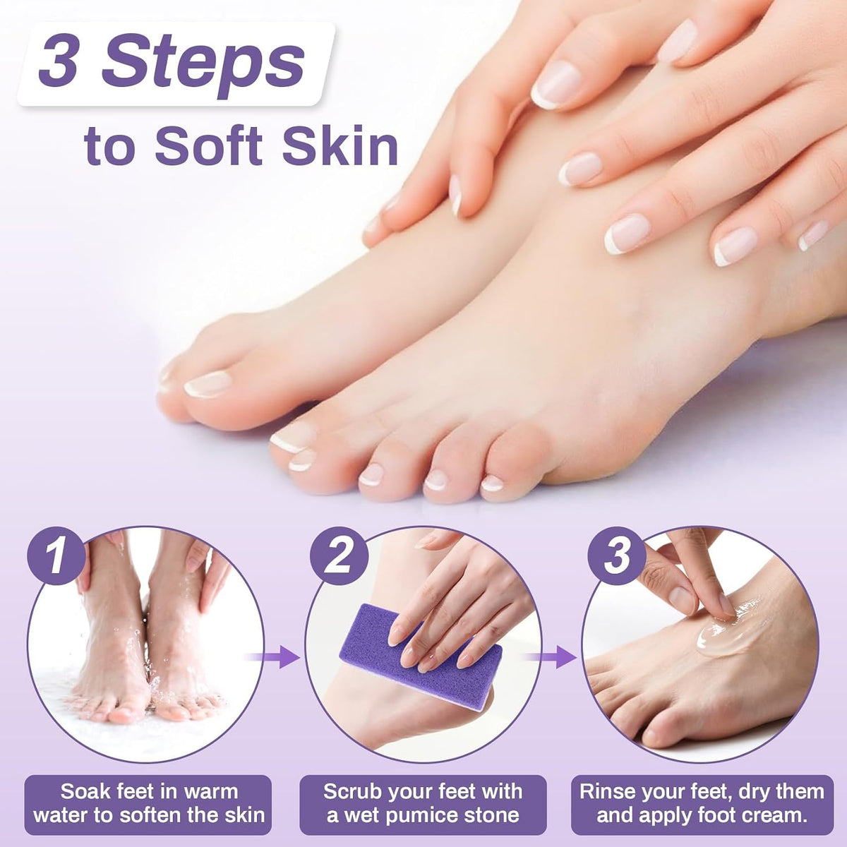 10 Pumice Stone for Feet - 4.7"x2"x1" Double Side Foot Pumice Stone