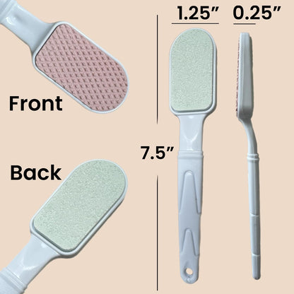 Double-Sided Pumice Stone & Foot File Rasp Heels Scraper Scrubber Cracked Feet Instant Exfoliator Buffer Dead Hard Skin Callus Remover – Elbows Hand Feet Pedicure Tool Corn Softener Sole Smoother