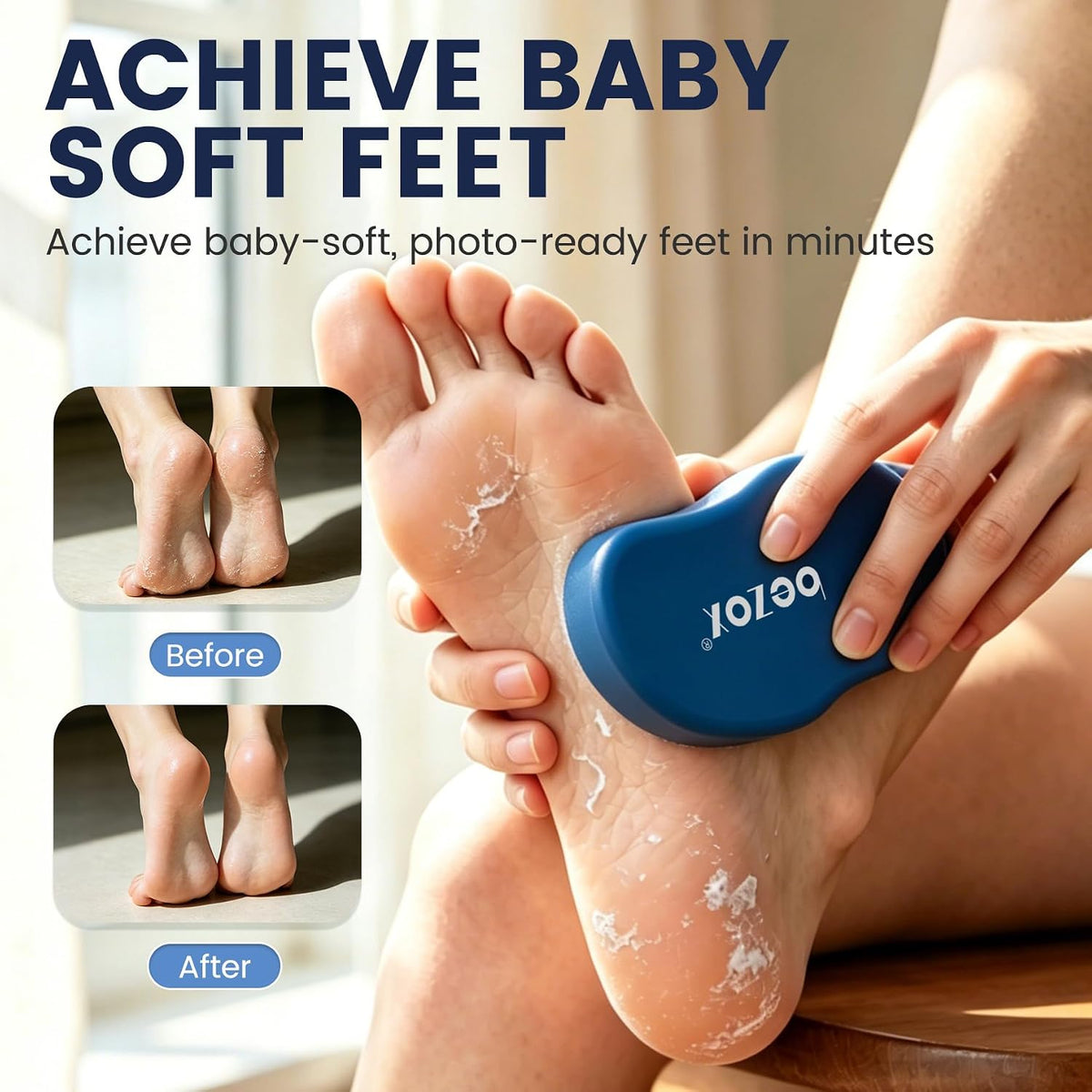 BEZOX Glass Foot Scrubber